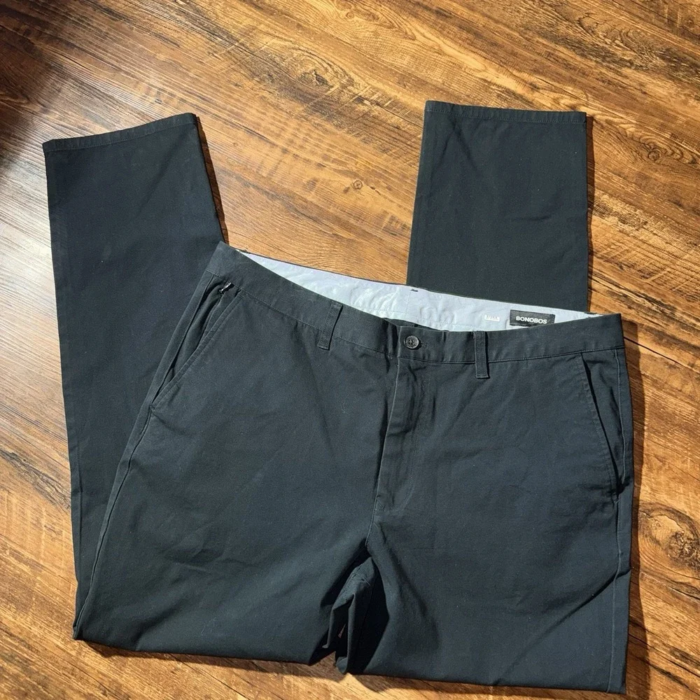 Bonobos Black Slacks Men's 38x32 Slim Office‎ Wear
